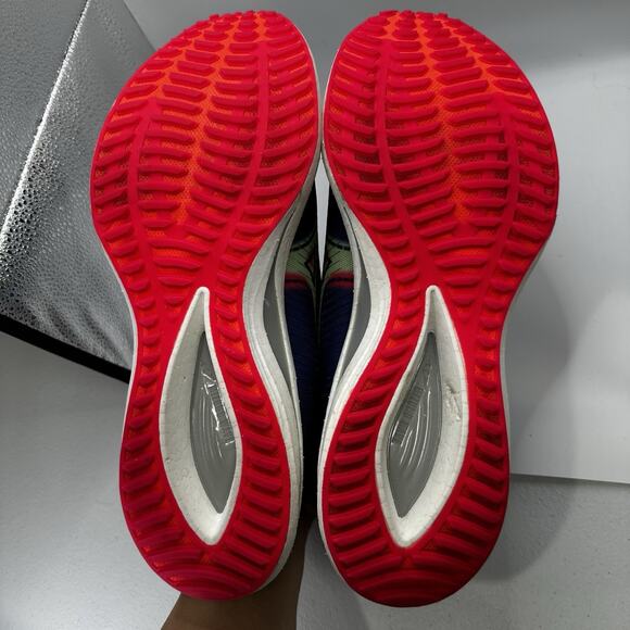 Size 12 - Mizuno Wave Rebellion Men’s Running Shoe Blue/Paradise Pink (Used) - Picture 6 of 10